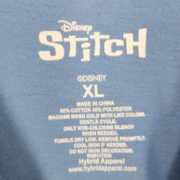 Disney Lilo & Stitch "OHANA MEANS FAMILY" Graphic Blue T-Shirt Size XL - Picture 7 of 8